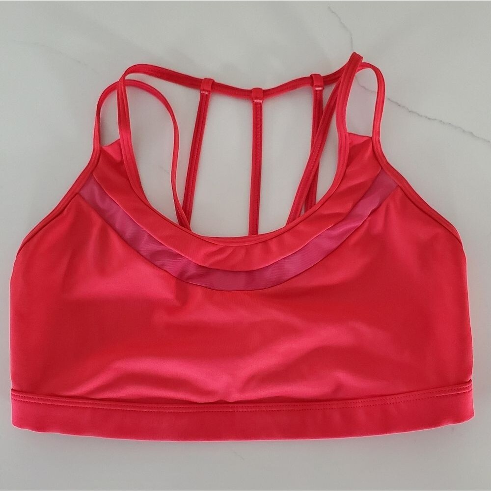 Victoria's Secret Pink Sports Bra Size Medium Light Support Athleisure Strappy